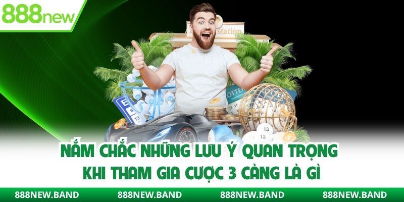 Nắm chắc những lưu ý quan trọng khi tham gia cược 3 càng là gì